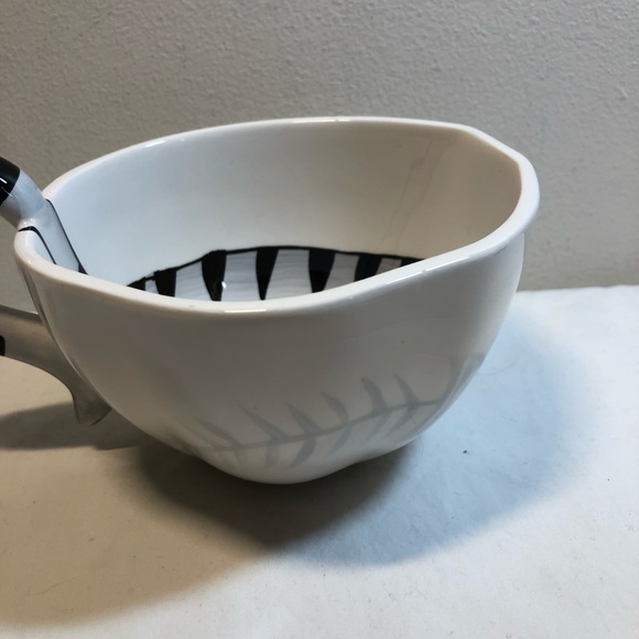 Unique Pier One Cat Mug Black White Vintage Retired Marked P1 - Picture 4 of 15